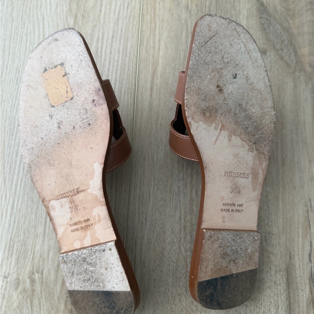 Hermes Oran Sandel - gold 6.5 - Picture 6 of 7